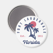 Fort Lauderdale Florida Beach Tropical Souvenirs Magnet (Vorderseite/Rückseite)
