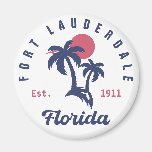 Fort Lauderdale Florida Beach Tropical Souvenirs Magnet (Vorne)