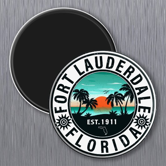 Fort Lauderdale Florida Beach Tropical Souvenirs Magnet
