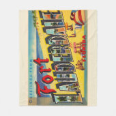 Fort Lauderdale Florida FL Großer Brief Postkarte Fleecedecke (Vorderseite)