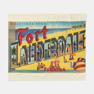 Fort Lauderdale Florida FL Großer Brief Postkarte Fleecedecke