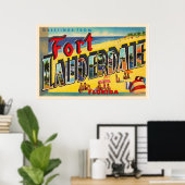 Fort Lauderdale Florida FL Großer Brief Postkarte Poster (Heimbüro)