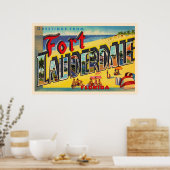Fort Lauderdale Florida FL Großer Brief Postkarte Poster (Küche)