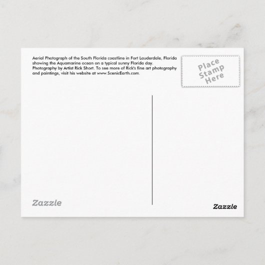 Fort Lauderdale, Florida Foto Post Card FL Postkarte (Rückseite)