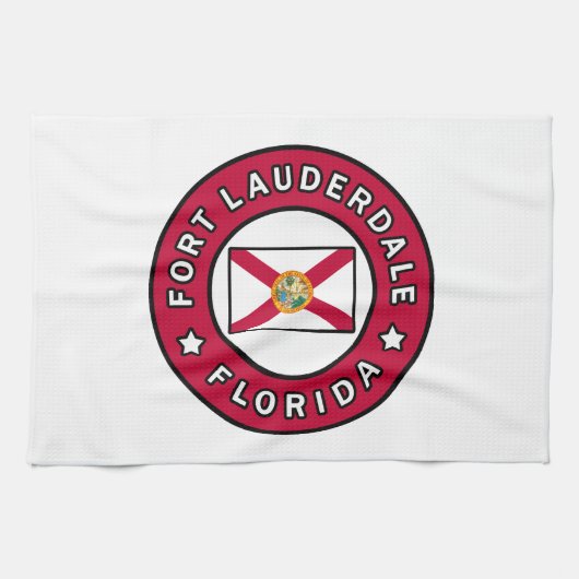 Fort Lauderdale Florida Geschirrtuch (Horizontal)