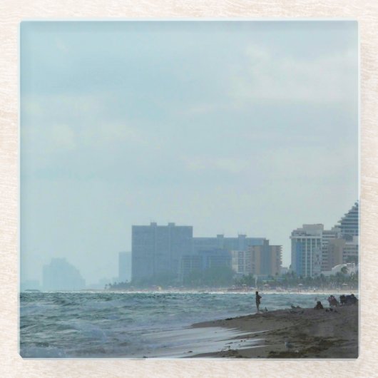 Fort Lauderdale, Florida Glasuntersetzer (Vorderseite)