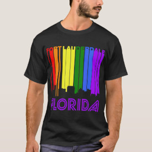 Fort Lauderdale Florida LGBTQ Gay Pride Skyline T T-Shirt
