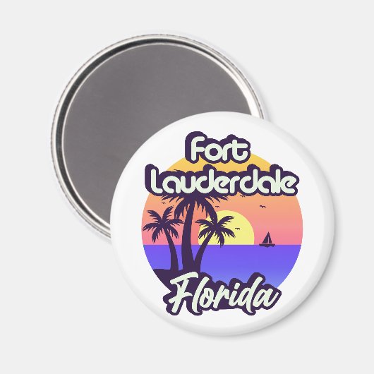 Fort Lauderdale Florida Magnet (Vorderseite/Rückseite)