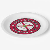 Fort Lauderdale Florida Pappteller (Schrägansicht)