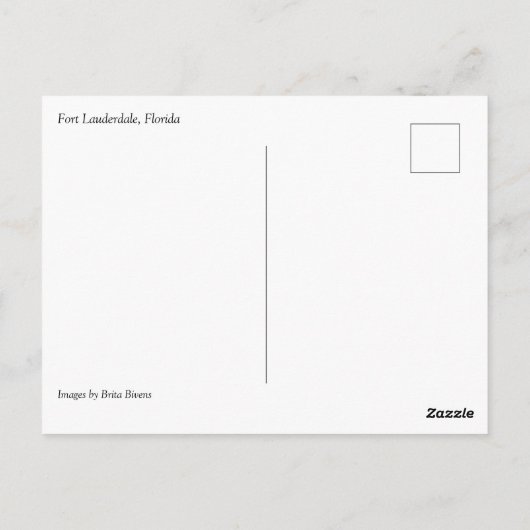 Fort Lauderdale, Florida Postkarte (Rückseite)