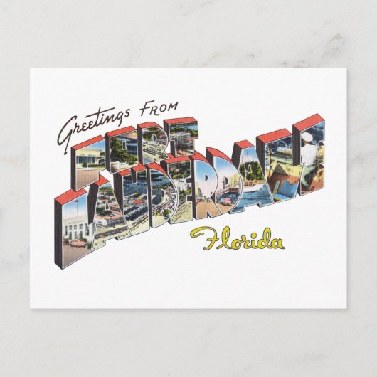 Fort Lauderdale Florida Postkarte (Vorderseite)