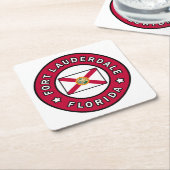 Fort Lauderdale Florida Rechteckiger Pappuntersetzer (angewinkelt)