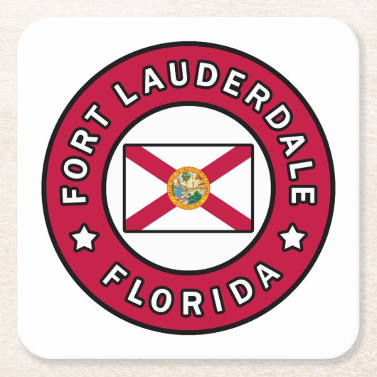 Fort Lauderdale Florida Rechteckiger Pappuntersetzer (Vorderseite)