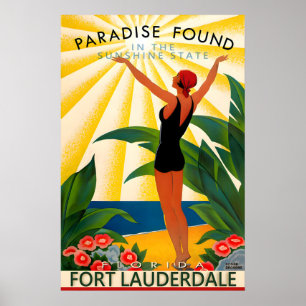 Fort Lauderdale Florida Reiseplakat Neu Broward Poster