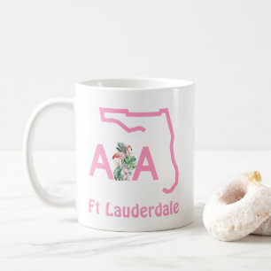 Fort Lauderdale Florida Route A1A Flamingos Kaffeetasse