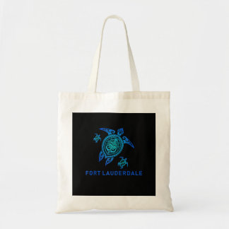 Fort Lauderdale Florida Sea Blue Tribal Turtle Tragetasche