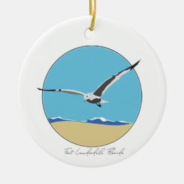 Fort Lauderdale Florida Sea Gull über Strand Keramik Ornament