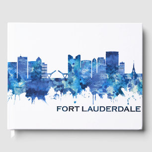 Fort Lauderdale Florida Skyline Blue Gästebuch