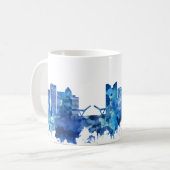 Fort Lauderdale Florida Skyline Blue Kaffeetasse (Vorderseite Links)