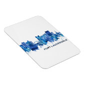 Fort Lauderdale Florida Skyline Blue Magnet (Rechte Seite)