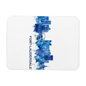 Fort Lauderdale Florida Skyline Blue Magnet (Horizontal)