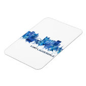 Fort Lauderdale Florida Skyline Blue Magnet (Linke Seite)