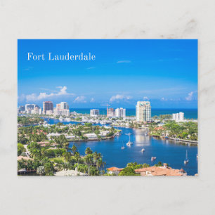 Fort Lauderdale, Florida Sommer Stadtansicht Postkarte