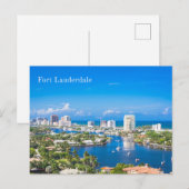 Fort Lauderdale, Florida Summer City View Postkarte (Vorne/Hinten)