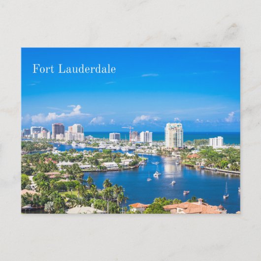 Fort Lauderdale, Florida Summer City View Postkarte (Vorderseite)