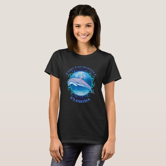 Fort Lauderdale Florida Vacation Souvenir Dolphin T-Shirt (Vorne ganz)