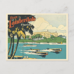 Fort Lauderdale Florida Vintag 20 Postkarte