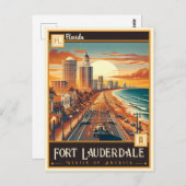 Fort Lauderdale, Florida | VINTAG Postkarte (Vorne/Hinten)