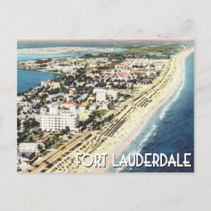 Fort Lauderdale Florida Vintage-Luftbild Postkarte
