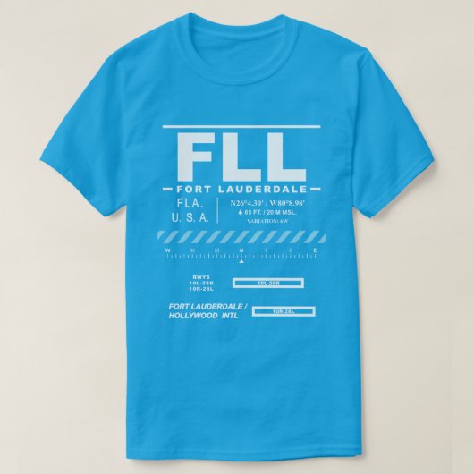Fort Lauderdale Hollywood Int'l Airport FLL T-Shirt (Design vorne)