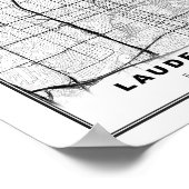 Fort Lauderdale Karte Poster (Ecke)