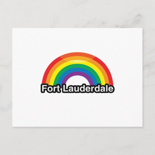 FORT LAUDERDALE LGBT PRIDE RAINBOW -.pnng Postkarte (Vorderseite)
