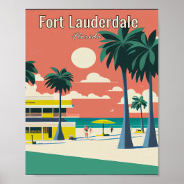 Fort Lauderdale Minimalistisch Vintage Poster Art