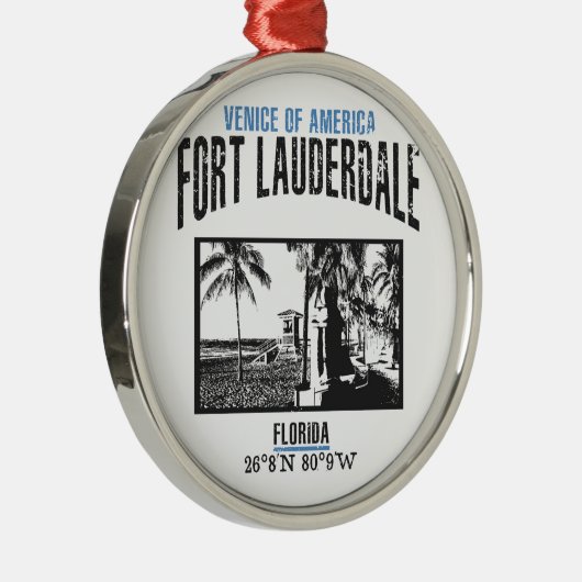 Fort Lauderdale Silbernes Ornament (Rechts)