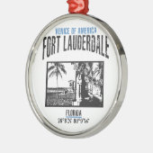 Fort Lauderdale Silbernes Ornament (Links)