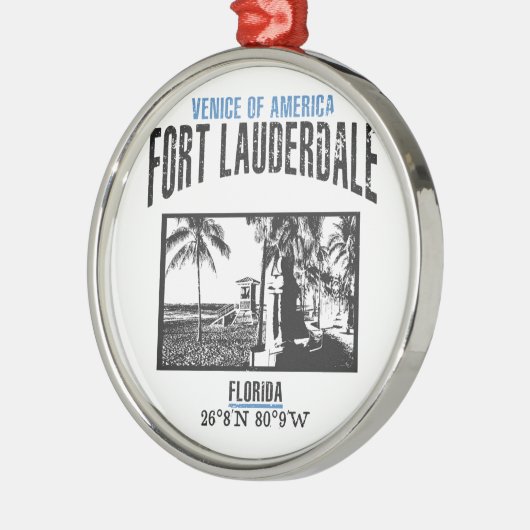 Fort Lauderdale Silbernes Ornament (Links)