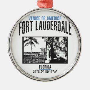Fort Lauderdale Silbernes Ornament