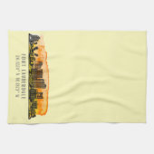 Fort Lauderdale Skyline & Coordinates Geschirrtuch (Horizontal)