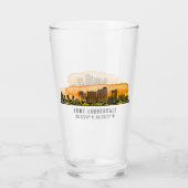 Fort Lauderdale Skyline & Coordinates Glas (Rückseite)