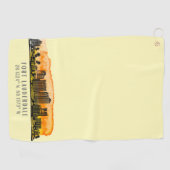Fort Lauderdale Skyline & Coordinates Golfhandtuch (Horizontal)
