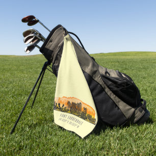 Fort Lauderdale Skyline & Coordinates Golfhandtuch