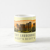 Fort Lauderdale Skyline & Coordinates Kaffeetasse (Mittel)