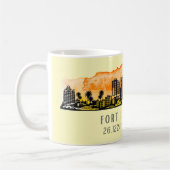 Fort Lauderdale Skyline & Coordinates Kaffeetasse (Links)
