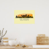Fort Lauderdale Skyline & Coordinates Poster (Küche)