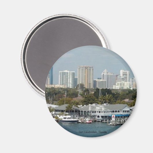 Fort Lauderdale Skyline Magnet (Vorderseite/Rückseite)