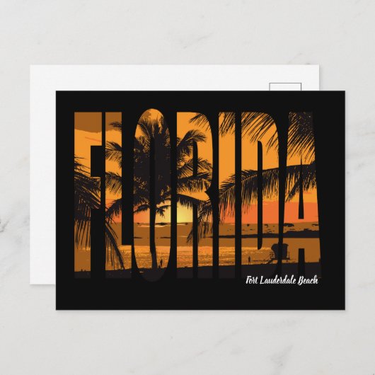Fort Lauderdale Strand Postkarte (Vorne/Hinten)